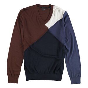Perry Ellis Mens Color Block Knit Sweater, NWT
